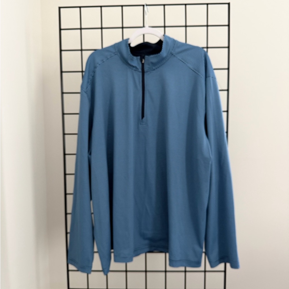 Cutter & Buck Striped Black and Blue Pullover